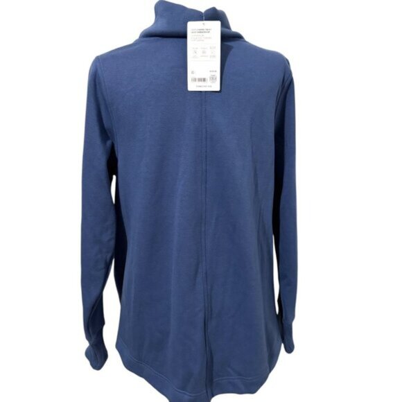 NWT Athleta Cozy Karma Twist Neck Sweatshirt | Large | Blue - Picture 5 of 9